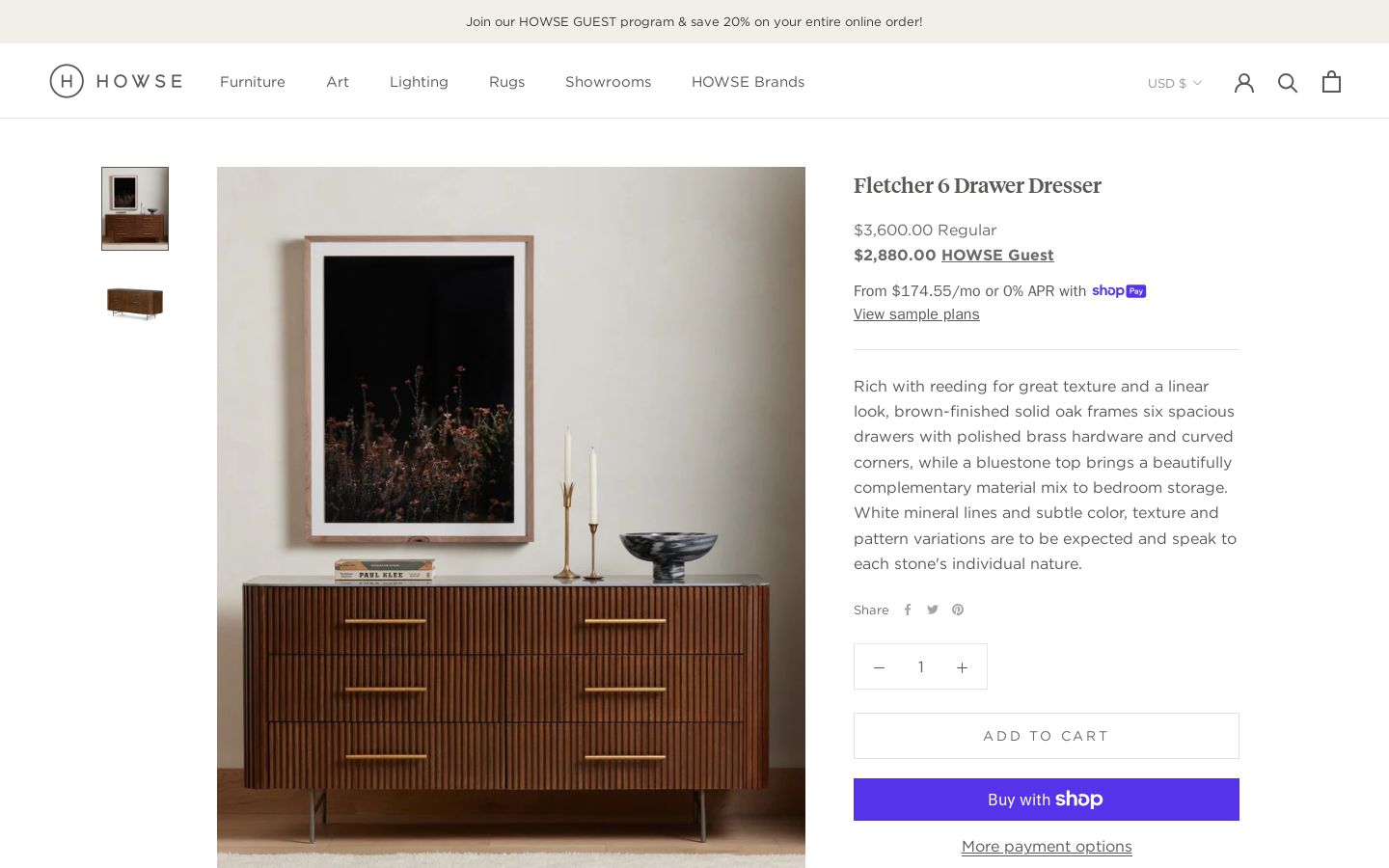 Fletcher 6 Drawer Dresser – HOWSE - Screenshot