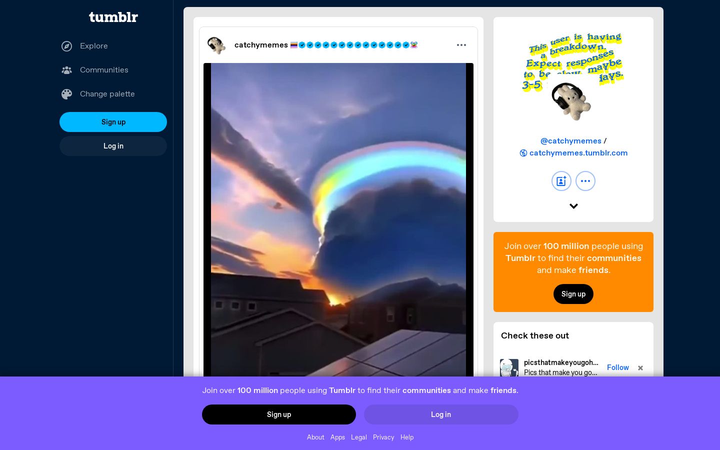 Post by @catchymemes · 1 video - Screenshot