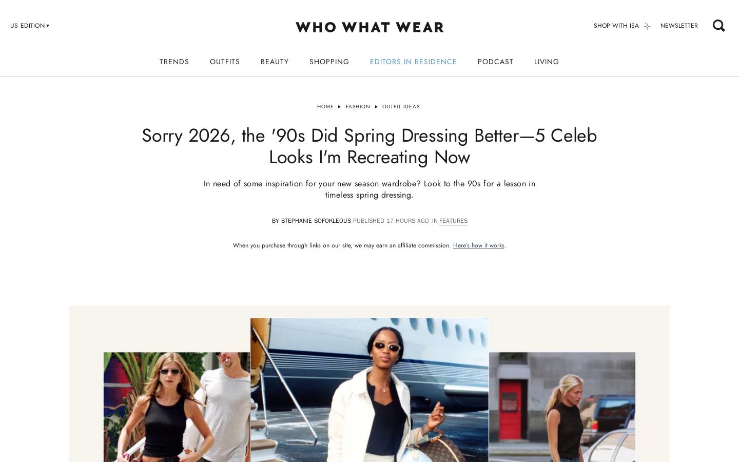 Sorry 2026, the ’90s Did Spring Dressing Better—5 Celeb Looks I’m Recreating Now - Screenshot