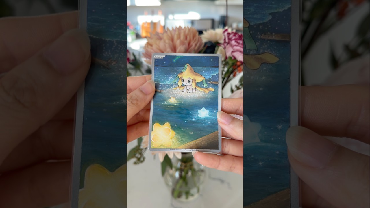 I painted a Jirachi Pokemon card inspired by Animal Crossing! pokemon pokemoncards acnh - Banner Image