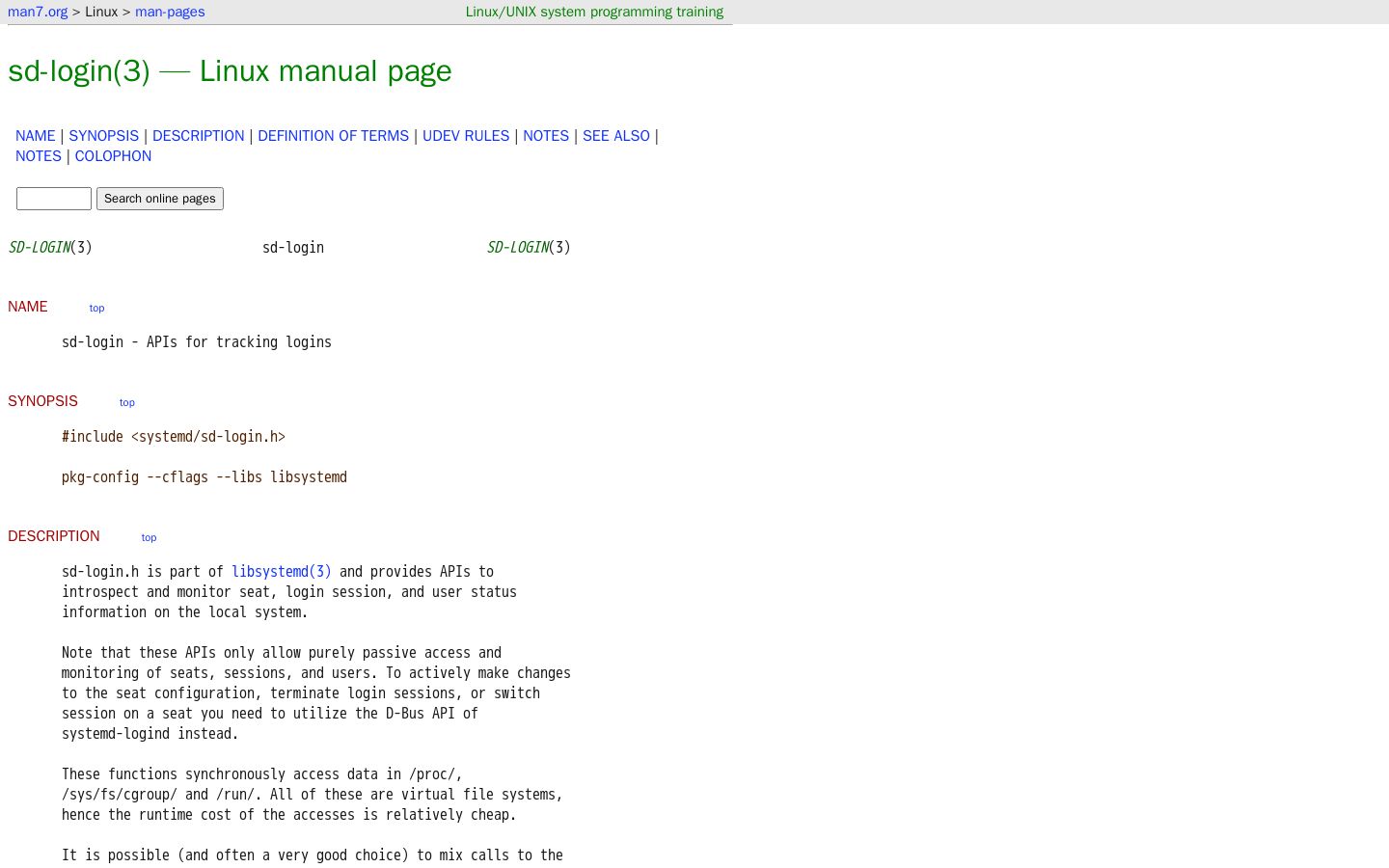 login(3) - Linux manual page - Screenshot