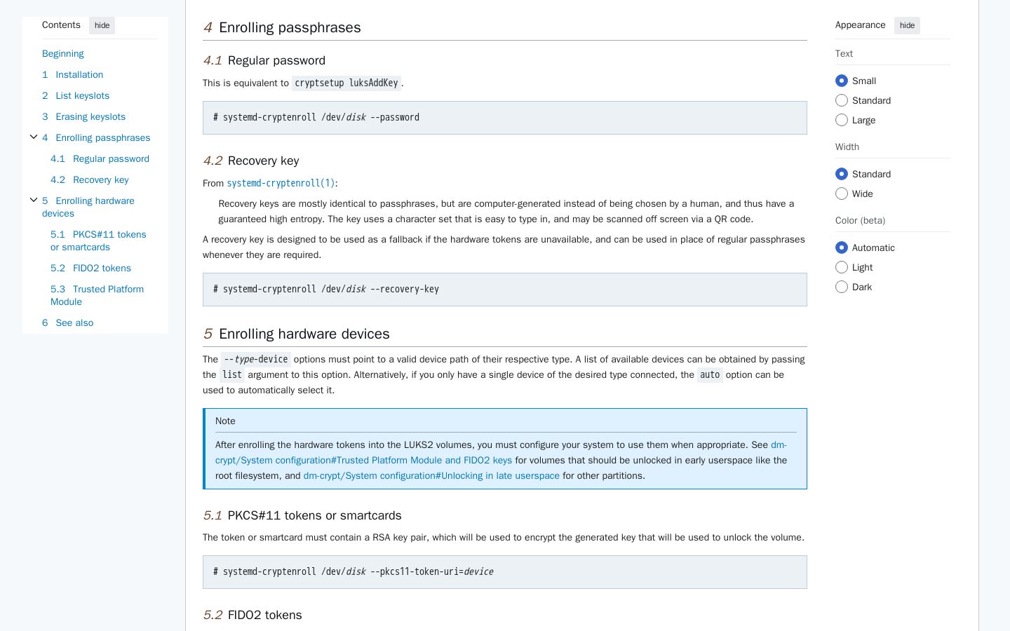 systemd-cryptenroll - ArchWiki - Screenshot